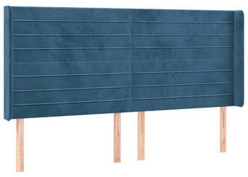 Zagłówek do łóżka z LED ciemnoniebieski 183x16x118/128 cm WM-3124252