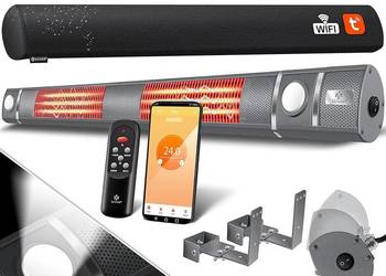 Promiennik Podczerwieni 3000W Pilot Zdalnego Sterowania + WiFi Srebrny