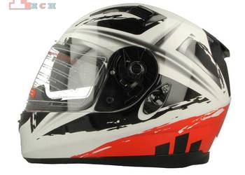 KASK VCAN Z BLENDĄ-AUTOMAT.BIAŁO CZERWONY rozm.M AUTOTECH