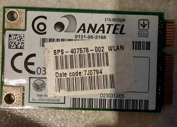 Laptop HP530 - karta sieciowa Wi-Fi Intel PRO/Wireless 3945ABG