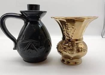 Vintage wazon i świecznik , figurka delfin czytaj  opis