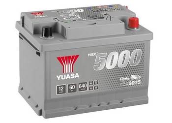 Akumulator Yuasa Silver 12V 60Ah 640A YBX5075 P+
