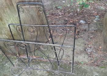 Stojak gazetnik na prasę stary retro metalowy czarny
