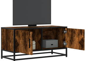 Szafka pod telewizor przydymiony dąb 80x345x40 cm WM-848826