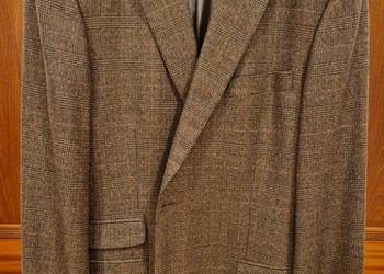 Męska MARYNARKA  Oscar Jacobson rozm.56 100% wełna  jak jowa brązowa kratka