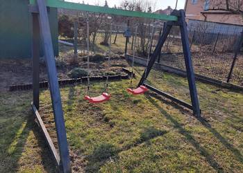 Huśtawka dla dzieci podwójna plus gratis bramka kipsta (największa)