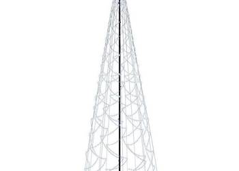 vidaXL Choinka stożkowa, 1400 zimnych białych LED, 160x500 cm(SKU:343510)