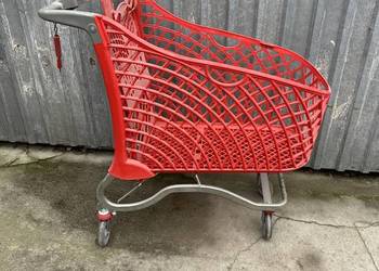 Wózek sklepowy zakupowy 180 litrów plastikowo-metalowy powystawowy