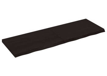 Półka ciemnobrązowa 120x40x(2-4) cm wykończone drewno dębowe WM-363814