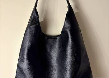 Torba/Shopperka Vintage Hobo 2w1 - czarna