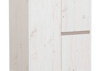 Szafka biała 60 x 34 x 75 cm lite drewno sosnowe WM-813391
