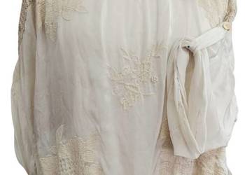 Bluzka damska lekka etamina z koronką biust 140cm