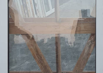 OKNA KacprzaK Witryna 89X102 FIX Używany PCV Plastikowy