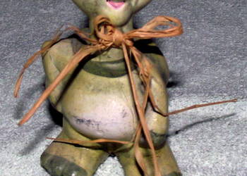 PIĘKNY PORCELANOWY KOLOROWY ŻÓŁWIK - PORCELANA MATOWA. PIĘKNY PORCELANOWY KOLOROWY ŻÓŁWIK - PORCELANA MATOWA.