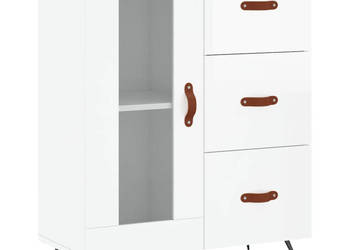 Szafka biała połysk 695x34x90 cm materiał drewnopochodny WM-828014