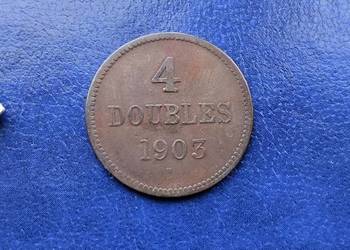 Stare monety 4 doubles 1903 Guernsey
