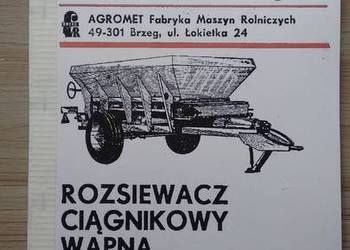 Rozsiewacz wapna RCW-3 instrukcja i katalog