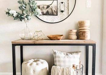 Konsola loft retro SOSNA lub dąb NA WYMIAR mal. PROSZKOWE