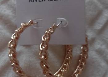 RIVER ISLAND/ Ekskluzywne Kolczyki z Londynu koła łańcuchy, NOWE