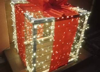 Dekoracja świąteczna 500 LED Czerwona Kokarda Prezent