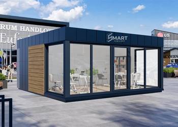 Biuro kontenerowe pawilon handlowy modułowy 6x6 mobilny kiosk PREMIUM