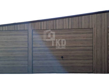 Garaż blaszany 8x6m 2x brama  okno drzwi drewnopodobny rynna TKD359