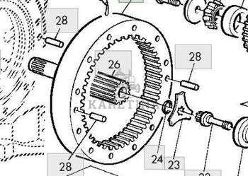 John Deere 6810 6910 6910S Koło Koronowe R105825 R309923