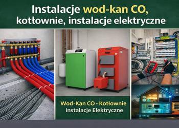 Kompleksowe instalacje: CO, wod-kan, elektryka, podłogówka, rekuperacja, ko