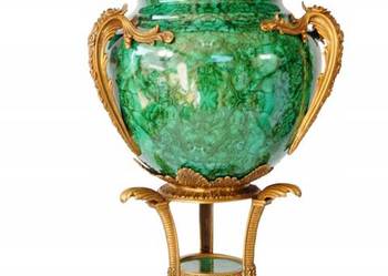 Ogromna waza wazon amfora porcelana + brąz szmaragd Ogromna waza wazon amfora porcelana + brąz szmaragd