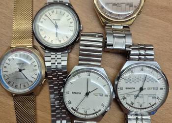 Zegarki PRL-u 5 x *Rakieta* multikalendarz i 24h