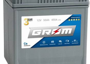 Akumulator GROM Premium 50Ah 450A EN Japan Prawy Plus DTR