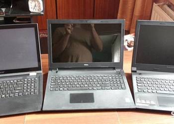 SPRZEDAM 3 laptopy stan db+zasilacze
