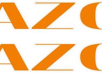 Napisy naklejka AMAZONE 600x50mm pomarańczowa bez tła 2szt