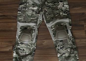Spodnie taktyczne wojskowe ochraniacze ASG Multicam ładownica kamizelka pas