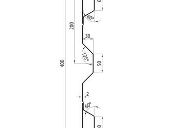 Burta stalowa HVkT400, L = 5000 mm, gr-2,0 mm