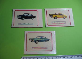 Opel GM Commodore Mercedes stara naklejka x3 kalkomania auto PRL