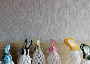 Zajączeki wielkanocne. Dekoracje świąteczne. Ozdoby wielkanocne