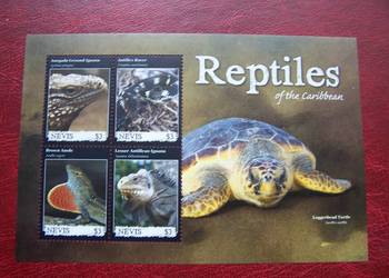 Nevis 2011 MNH Fauna Gady, Jaszczurka Żółw