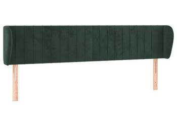 Zagłówek uszak ciemnozielony 203x23x78/88 cm aksamitny WM-3117451