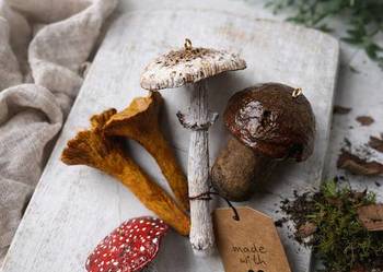 Grzybki zawieszki ozdoby ręcznie robione dekoracje