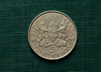 KENIA - 5 centów, 1970r