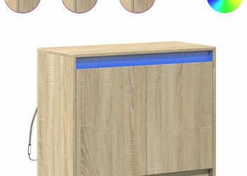 Szafka z LED dąb sonoma 72x34x61 cm materiał drewnopochodny WM-852175