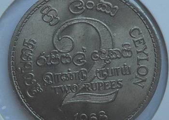 CEYLON (SRI LANKA)-2 RUPESS-1968 r-FAO-COPPER-NIKIEL