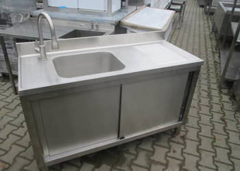 Zlew Gastronomiczny 1 Komorowy Drzwi Suwane 140/60/85