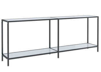 Stolik konsolowy biały 200x35x755 cm szkło hartowane WM-331708