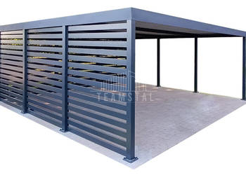 CarPort PREMIUM - wiata samochodowa 6x6  dodatkowa zabudowa TS1114