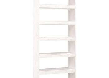 Regał na książki/przegroda biały 80x30x1995 cm sosnowy WM-808204
