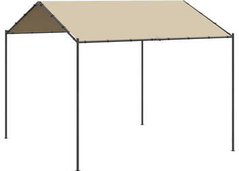 Baldachim ogrodowy beżowy 3x3 m stal i tkanina WM-362451