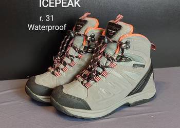ICEPEAK dziecięce buty trekkingowe wodoodporne / Quicklace - rozmiar 31