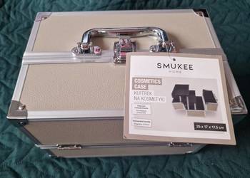 NOWY Kuferek na biżuterię/kosmetyki, SMUKEE skrzynka rozkładana, beż